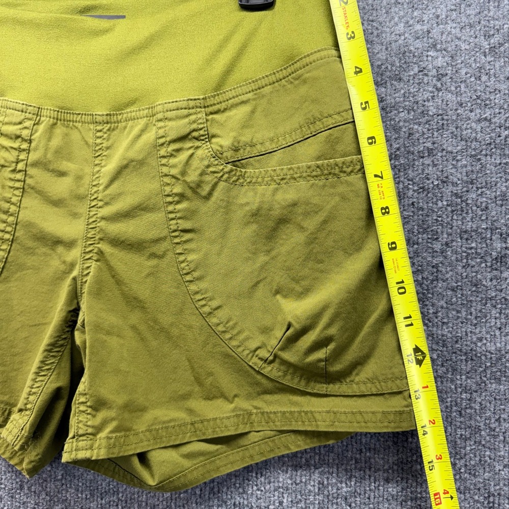 PrAna Organic Cotton Stretch Casual Shorts Women's Size S Green Utility Pockets - Picture 7 of 9